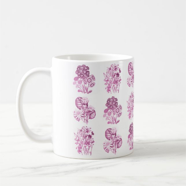 Mug Fleurs monochromes en rose (Gauche)