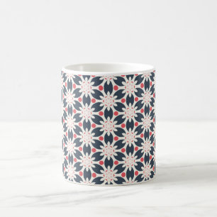 Mug Fleurs noires et points roses Motif