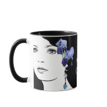 Fleurs personnalisables d'iris bleu personnalisées