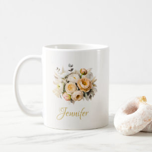 Mug Fleurs Personnalisé Cadeau Fête des Mères