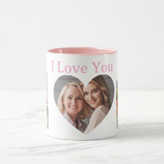 Mug Fleurs personnalisées Je t'aime Maman