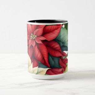 Mug Fleurs Poinsettia
