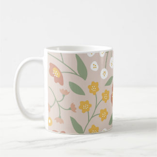 Mug Fleurs romantiques Floral bohème couleur pastel mi