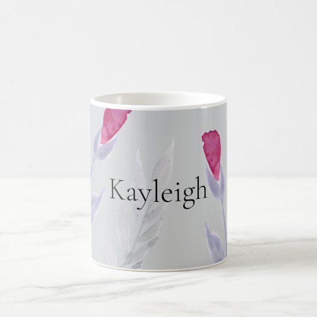 Mug Fleurs rose gris (Centre)