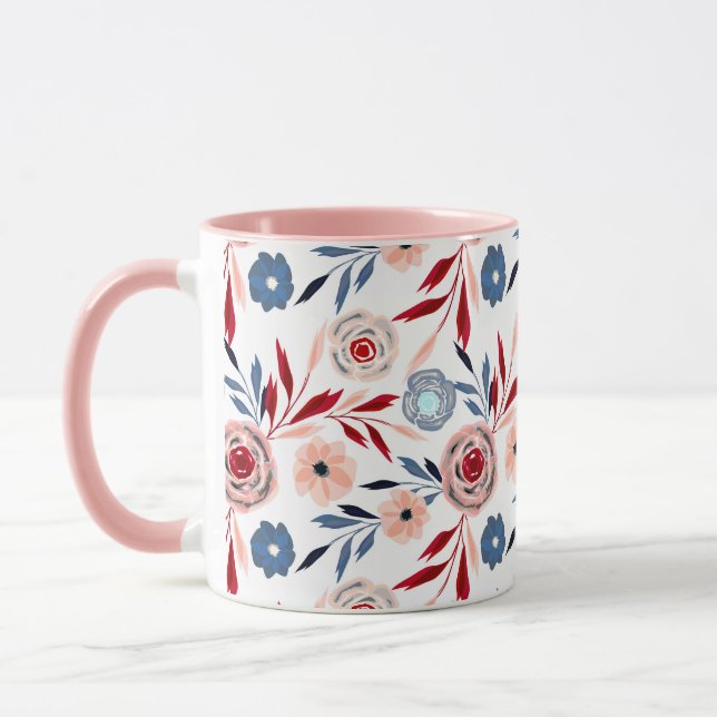 Mug Fleurs roses (Gauche)