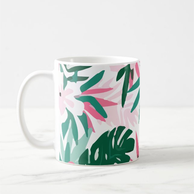 Mug Fleurs roses Motifs hawaïennes (Gauche)