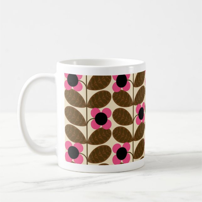 Mug fleurs roses orla kiely (Gauche)
