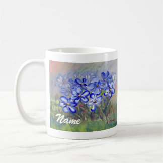 Mug Fleurs sauvages bleus dans une peinture de