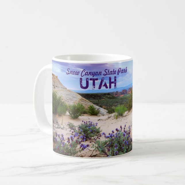 Mug Fleurs sauvages de l'Utah de canyon de neige (Devant gauche)