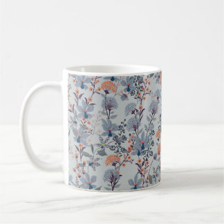 Mug Fleurs sauvages Motifs, Isolé sur la côte bleue