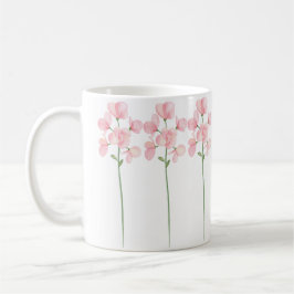 Mug Fleurs sauvages roses peintes à la main
