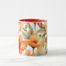 Fleurs sauvages rouges Aquarelle Art
