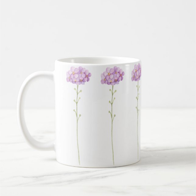 Mug Fleurs sauvages violettes peintes à la main (Gauche)