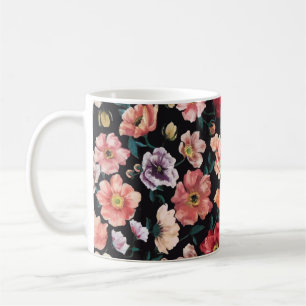 Mug Fleurs solides abstraites en arrangement complet,