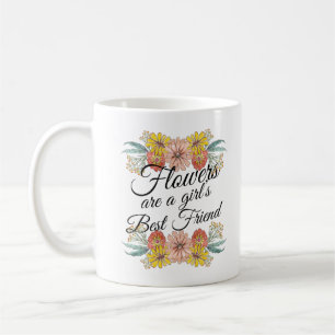 Mug Fleurs sont une fille meilleur ami - Zinnia Art
