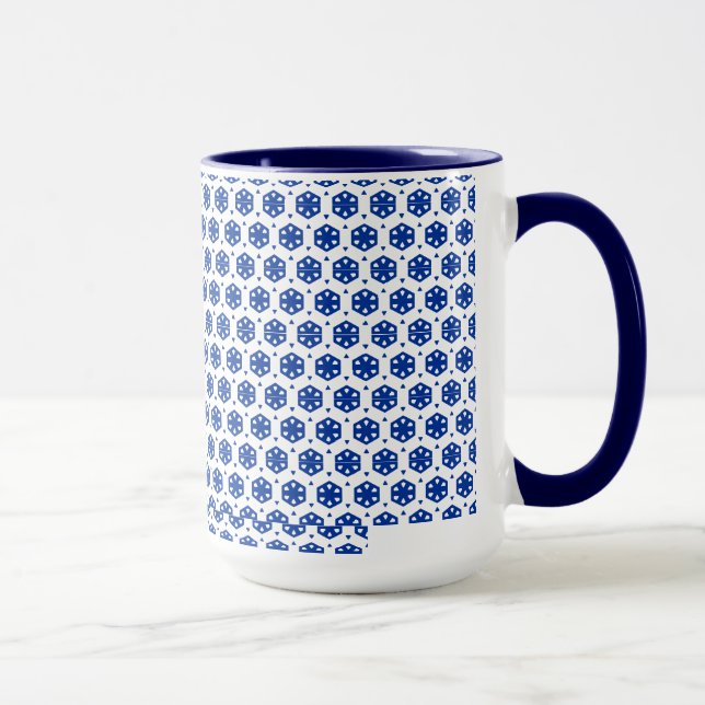 Mug - Fleurs stylisées dans les lignes (Centre fon (Droite)