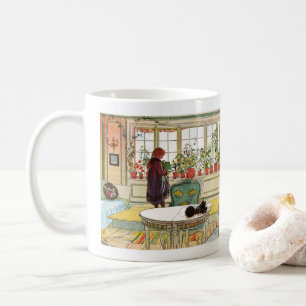 Mug Fleurs sur le rebord de fenêtre par Carl Larsson