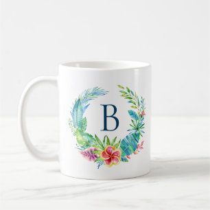 Mug Fleurs tropicales colorées couronnes