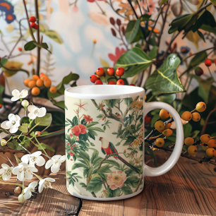 Mug Fleurs tropicales colorées Oiseaux