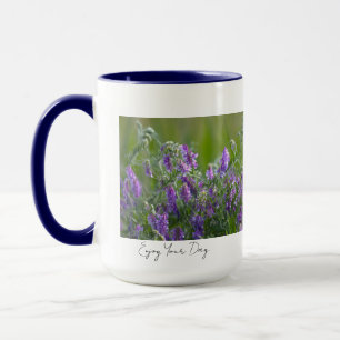 Mug Fleurs Violettes avec Citation