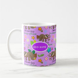Mug Fleurs violettes violettes à fentes brunes | Coeur