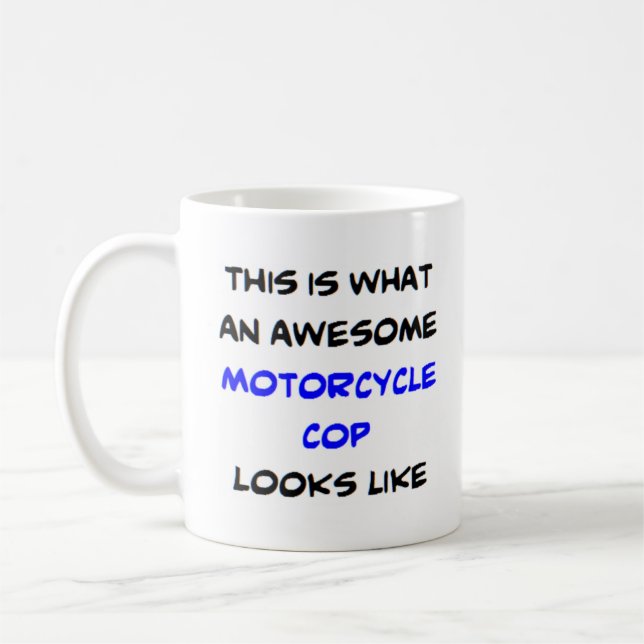 Mug flic de moto, génial (Gauche)