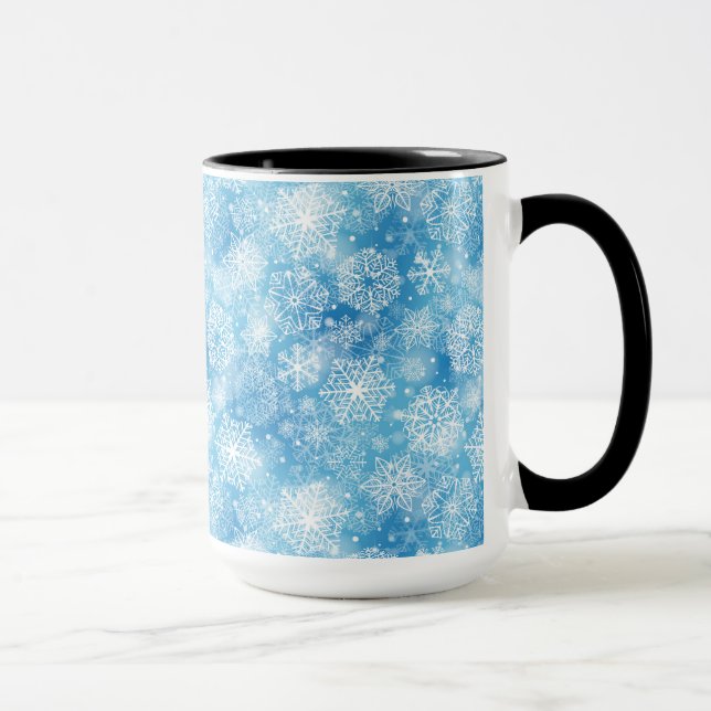 Mug Flocon de neige bleu (Droite)
