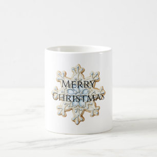 Mug Flocon de neige de Noël à la crème bleue