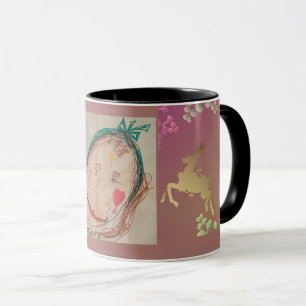 Mug Flocon de neige renne violet
