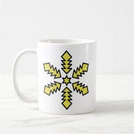Mug Flocon de neige scintillant - Étoile jaune