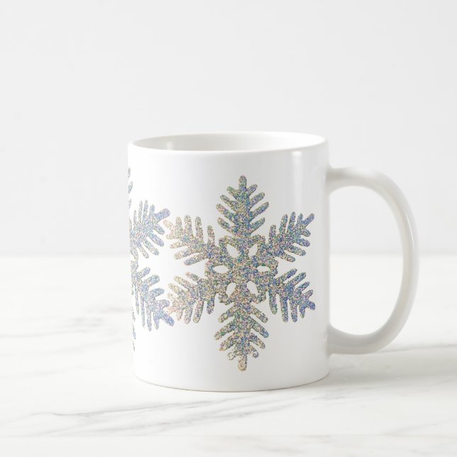 Mug Flocon de neige scintillant imprimé (Droite)