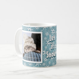 Mug Flocons de neige géométriques personnalisés en pho