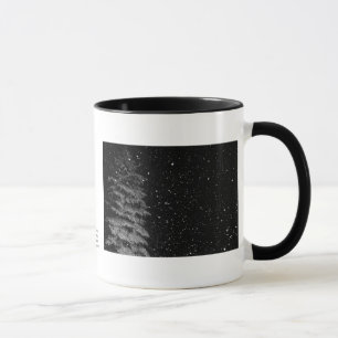 Mug flocons de neige la nuit photo unique