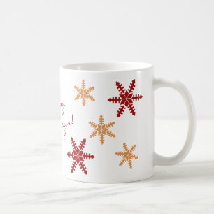Mug Flocons de neige saisonniers bonnes fêtes avec le
