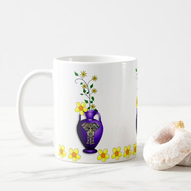 Mug Floral (Avec donut)
