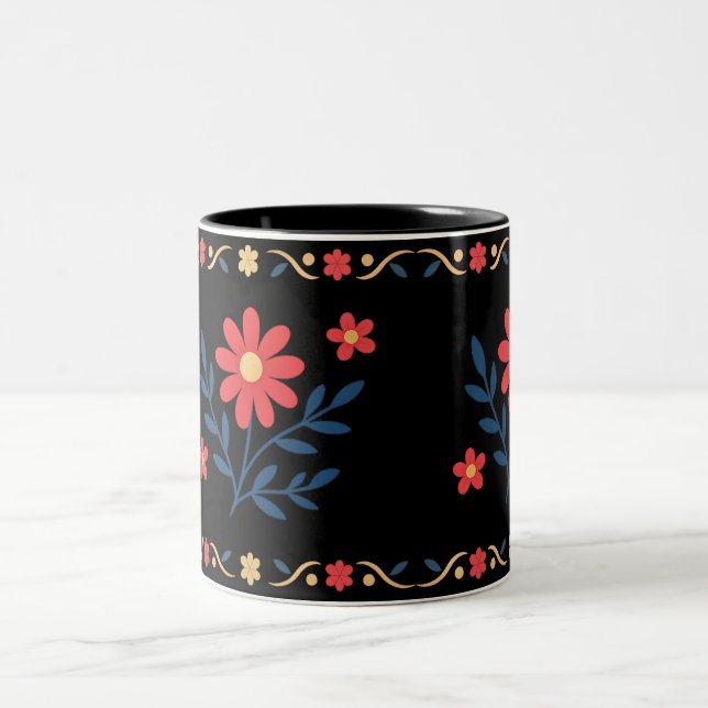 Mug floral à deux tons (Centre)