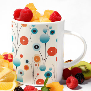 Mug Floral Abstrait Moderne Fleur Botanique Rétro