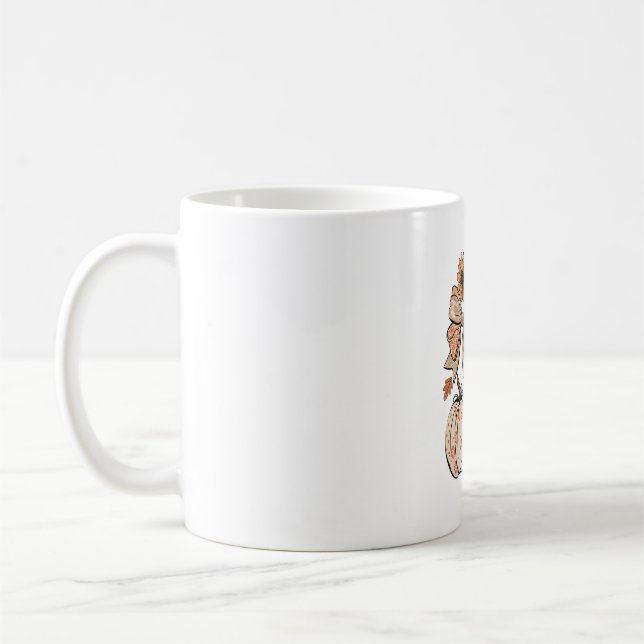 Mug Floral Automne Citrouille Coquette Boho Fall Bow (Gauche)