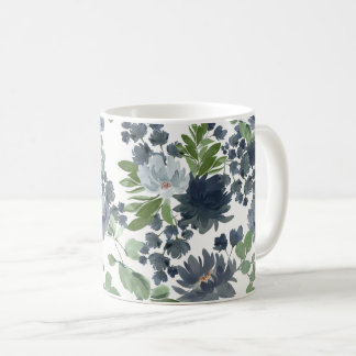 Mug floral bleu