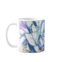 Floral Bleu Et Faux Or