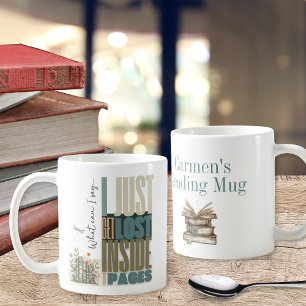 Mug Floral Bookish Romance Book Lovers Personnalisé