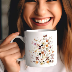 Mug Floral botanique Fleur sauvage en pressage