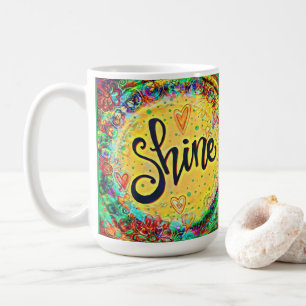 Mug Floral brillant Plutôt Inspirant Jaune amusant
