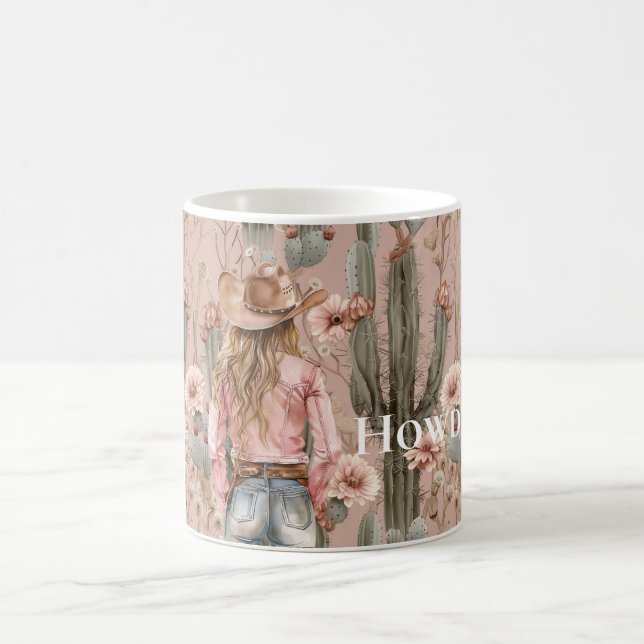 Mug Floral cactus rose cowgirl occidentale (Centre)