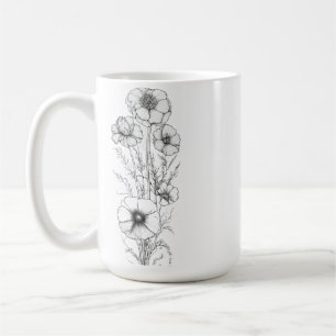 Mug floral classique 15 oz