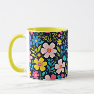 Mug Floral Digital Peinture Fleurs Motif-38875