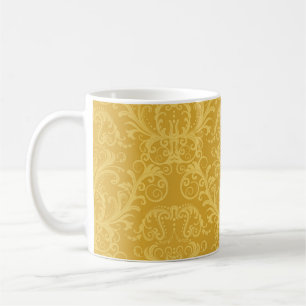 Mug Floral d'or de luxe : papier peint transparent