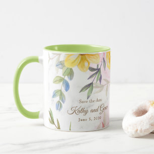 Mug floral-Enregistrer la date