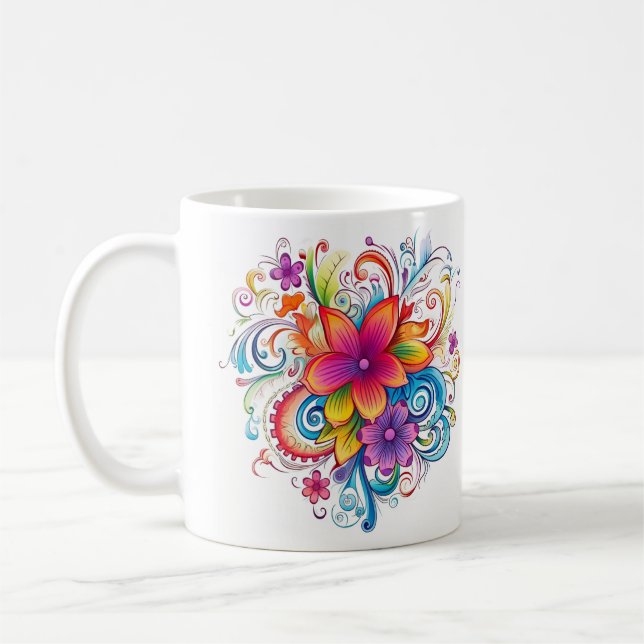 Mug floral inspiré par la fierté (Gauche)