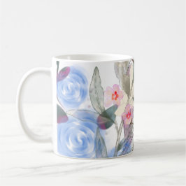 Mug Floral Leaves Art – Elegant Flowers and Botanical